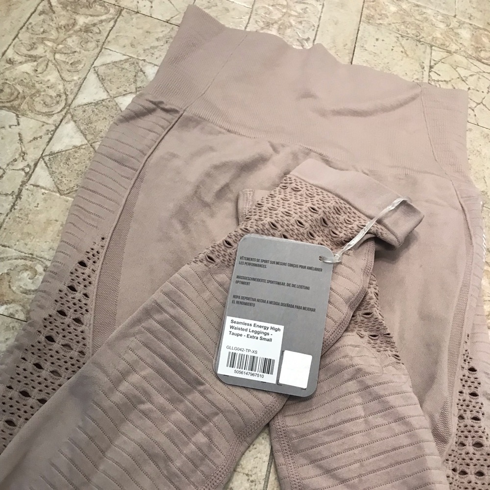 Gymshark Taupe leggings- Energy Seamless XS